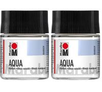 MARABU Flacon 50 ml vernis transparent Aqua, très brillant Incolore (Lot de 2)