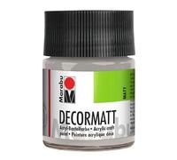 Marabu Flacon de 50 ml Peinture acrylique Decormatt Argent métallique