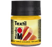 Marabu Flacon Verre 50 ML de Peinture Textile Clairs Textil Jaune Moyen