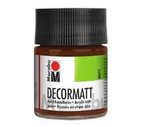 Marabu Flacon Verre 50 ml Peinture Acrylique "Decormatt" Marron Clair