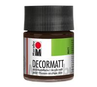 Marabu Flacon en verre Peinture acrylique Decormatt 50 ml Marron foncé