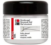 Marabu Gel structurel acrylique 12280025103 à base d'eau crèmeux brillant 225 ml transparent