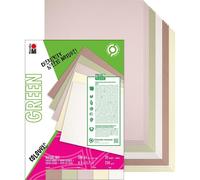 Marabu Green Bloc De Papier Nature Mix, A4, En Tons Naturels