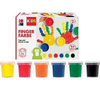 Marabu KIDS peinture au doigt 35 ml set de 6 couleurs assorties