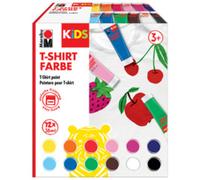 MARABU KiDS Peinture pour T-Shirt, 36 ml, tube, set de 12
