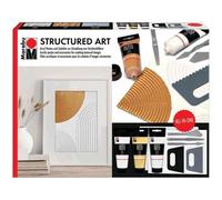 Marabu Set de pâtes acryliques STRUCTURED ART - spatule, couteau, carton inclus pour Mixed Media