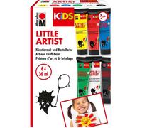 MARABU Little Artist - Peinture enfants 6 x 36 ml, couleurs vives et textures crémeuses