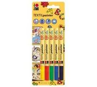 Marabu Textil Lot de 5 stylos de Peinture Pointe 1-2 mm
