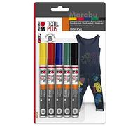 Marabu Marqueur Textiles Textil Painter Plus, Blister de 5