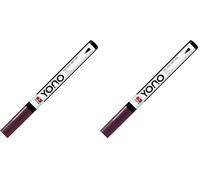 Marabu Marqueur YONO 12400101285 - Marron 285 - Stylo acrylique polyvalent avec pointe ogive japonaise fine 0,5-1,5 mm, à base d'eau, résistant à la lumière et à l'eau, pour presque tous les supports