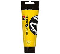 Marabu Medium 120 ML, Peinture Acrylique Fine de qualité Artistique, à Base d'eau, consistance pastose, hautement pigmentée, très Bonne Brillance et opacité, Azogelb Moyen