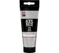 Marabu Paste Acrylique Argent 082, 100 ML, pâte à Structure crémeuse et pâteuse à Base d'eau, à mélanger, intempéries, résistante à la lumière, végétalienne, 12020050082, Silver