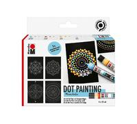 Marabu peinture à points Dot Pen Set "Mandala" 4 x 25 ml à base d'eau