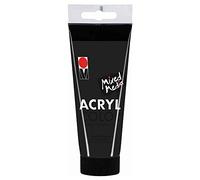 Peinture acrylique acrylcolor ( tube de 100 ml )-noir marabu 120150073 Noir