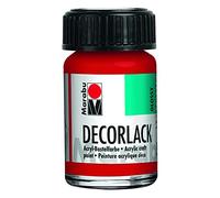 Peinture acrylique decorlack, rouge géranium, 15 ml marabu 113039230 Rouge G