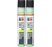 MARABU Peinture Glitter-Liner, vert kiwi scintillant, 25 ml (Lot de 2)