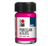 Marabu Peinture mate pour porcelaine, céramique et verre, framboise 15 ml, peinture et estampage, à base d'eau, lavable, passe au lave-vaisselle