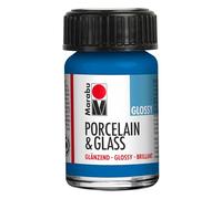 Marabu Peinture pour porcelaine et verre Gentiane brillante 15 ml