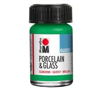 Marabu Peinture brillante pour porcelaine, céramique et verre, 15 ml, pour peinture et estampage à base d'eau, lavable, passe au lave-vaisselle