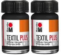 Marabu Peinture Textile Textile 15 ML - 073 Noir (Lot de 2)
