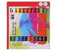 Marabu 121000201 – Peintures acryliques Ensemble Couleurs 18 x 36 ml