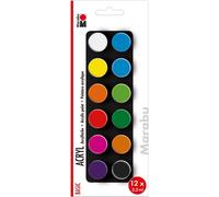 Marabu Set De Peinture Acrylique "Basic", 12 X 3,5 Ml
