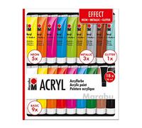 Marabu Set de peinture acrylique 'EFFECT', 18 x 36 ml