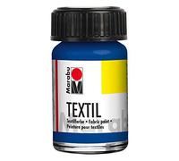 Marabu Textil – peinture pour tissus clairs – 50 ml – bleu moyen (Bleu G)