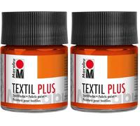 Marabu Textil Plus Peinture pour Tissu 50 ML - 023 Rouge Orange (Lot de 2)
