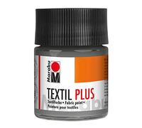 Marabu Textile Plus 17150005078 - Peinture pour Tissus foncés, Convient pour la Peinture sur Tissu et l'impression sur Tissu, résiste au Lavage jusqu'à 40 °C après Fixation, Gris