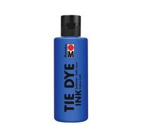 Marabu TIE Dye Ink Batik en Bleu foncé, 80 ML Base d'eau, végétalienne, Peinture pour Tissu éclatante pour Textiles clairs jusqu'à 20% de Fibres synthétiques, 17300004053, Dark Blue