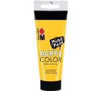 Marabu - Peinture acrylique AcryColor - crémeuse, séchage rapide, imperméable - Jaune moyen 100 ml