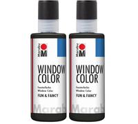 Marabu Window Color fun & fancy, 80 ml, contours noirs (Lot de 2)
