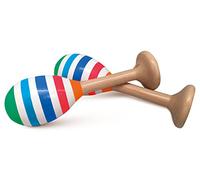 Maracas (2 pz.) | Sevi | Jeux éducatifs en Bois pour la Petite enfance. Blocs de Construction et Jouets. Cadeau de Noël et d'anniversaire pour Les Enfants | 11,5x5,7x17,5cm | Sevi Wood | modèle88064