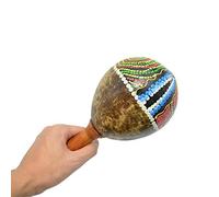 Maracas en bois marteau à sable coquille de noix coco shaker avec beaux motifs instrument percussion jouets pour groupe cadeau fête développent la musicalité l art et intelligence