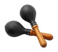 Maracas Percussion Hochets Maracas Marteau à sable Instrument de percussion avec coquilles en plastique ABS et poignées en bois pour les spectacles en direct et les sessions d'enregistrement noir