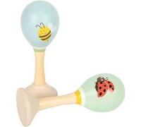 Maracas Petits amis en bois Jaune