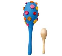 Maracas pour - Shaker rythme en bois - Instrument peint à la main | Taille 20 x 5,7 cm | Shaker rythme en bois brut à faire soi-même | Bois de hêtre, percussion, pour maternelle, performance