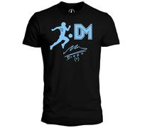Maradona T Shirt Officiel - DM Black Edition - Maillot Unisexe en Coton. Haut Coupe Regular pour Adulte et Garçon. M