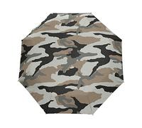 Marais De L'Armée De Camouflage Gris Parapluie Pliable Pliant à Ouverture Automatique Parapluies Pliant Coupe-Vent pour Voyager Plage Femmes Enfants Homme Fille