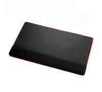 Maran Tapis de souris 3-en-1 pour clavier et souris avec repose-poignet en mousse à mémoire de forme pour mains - Support de bureau - Tapis de jeu - Coussin pour poignet - Bureau et maison - Rouge