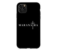 Maranatha Come Lord Citation Grecque avec la Croix de Jésus Coque pour iPhone 11 Pro Max