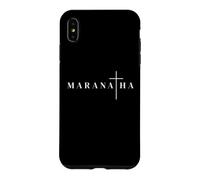 Maranatha Come Lord Citation Grecque avec la Croix de Jésus Coque pour iPhone XS Max