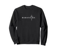 Maranatha Come Lord Citation Grecque avec la Croix de Jésus Sweatshirt