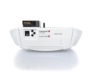 Marantec Comfort 360 Actionneur de porte de garage avec 2 émetteurs manuels, actionneur de portail électrique pour portes de garage, portes sectionnelles et portails battants, blanc