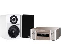 Marantz Melody X M-CR612 Silver Gold + Prestige Facet 6B Blanc - Chaînes composées