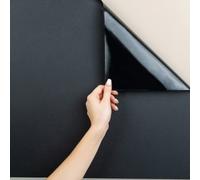 MARAPON® Film adhésif pour meubles - Noir - 44,5 x 200 cm - Film autocollant uni mat pour cuisine, salon, chambre d'enfant et toutes les surfaces lisses - Sans plastifiants