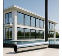 MARAPON® Film de fenêtre - Protection Solaire extérieure sans résidus - 1,05 x 50 m - Film Miroir Anti-Vue - Film de Protection Solaire pour fenêtre - Fenêtre de Toit