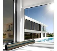 MARAPON Film de Protection Solaire, Opaque, pour fenêtre, Installation en intérieur, Brise-Vue, Protection UV, Opaque de l'extérieur, réduction des Rayons du Soleil, 1,05 x 2 m