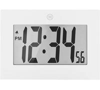 Marathon Calgary-Horloge numérique Murale-Horloge Grand Chiffres- Fonction Alarme-Fixation Murale-Piles incluses-Silencieux-Blanc